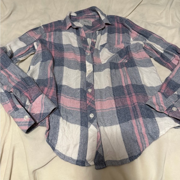 Rails Hunter Button Up in Mulberry Blue Plaid Women’s Small - Picture 2 of 6